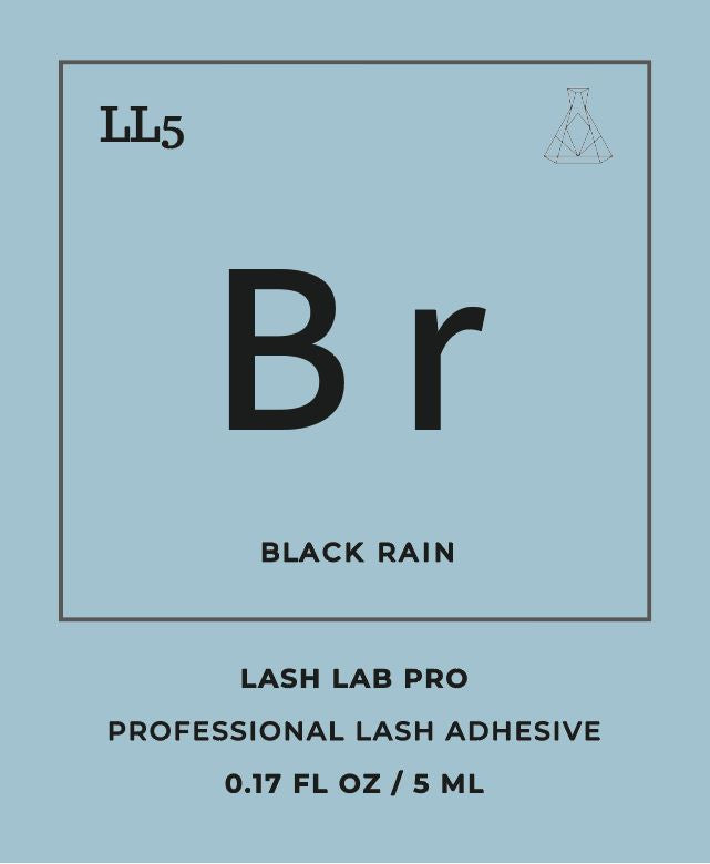 Black rain black pigmented eyelash extension adhesive